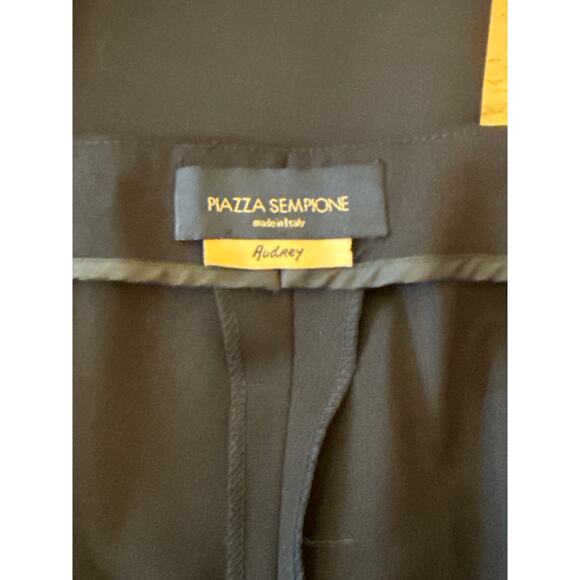 Piazza Sempione Audrey Straight-Leg Cropped Wool Navy Pants IT 50; US XL EUC - Picture 6 of 8